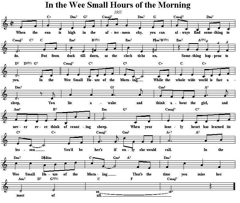 In the Wee Small Hours of the Morning